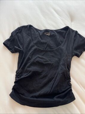 Offline Black Scoop Neck Short Sleeve Tee